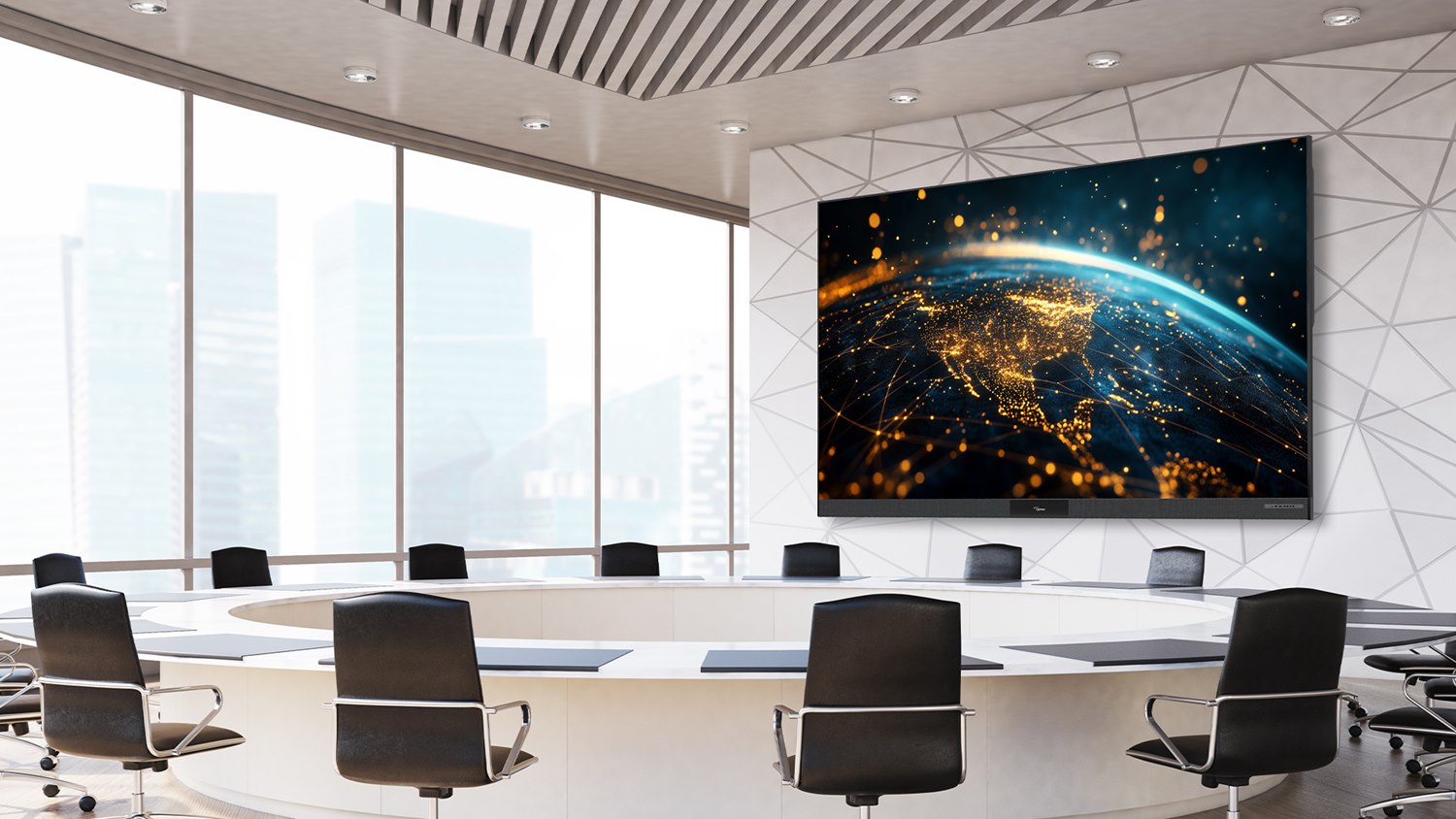 Optoma All-in-One LED ekran od 135 in�a u prostranoj konferencijskoj dvorani, profesionalni LED zaslon za poslovne prezentacije