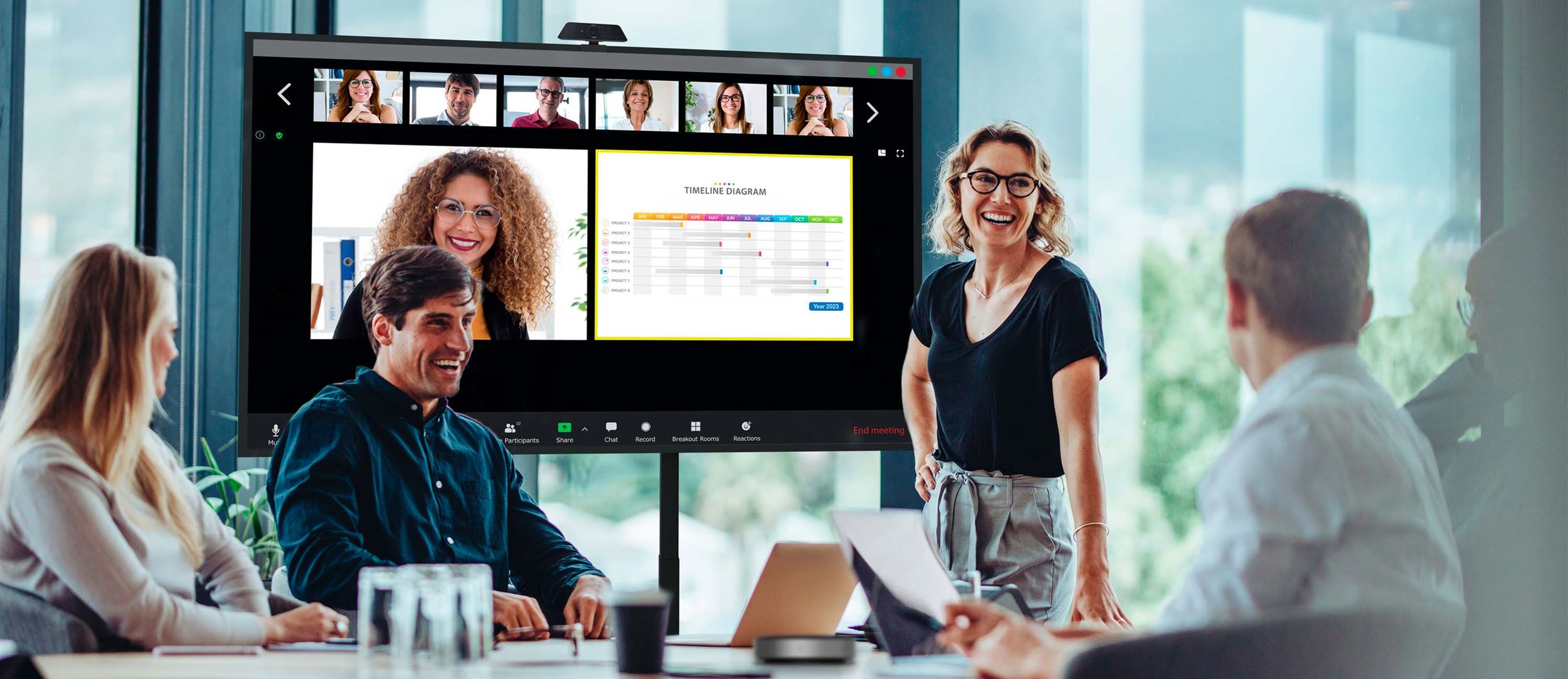 interaktivni zaslon s videokonferencijskim funkcijama u poslovnom okru�enju  Opcija 5: