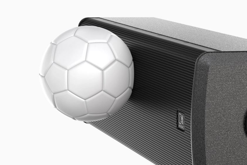 Detalj AUDAC VEXO208I 3-way zvunika s koaksijalnim driverom i dodatnim LF driverom za pun i dinamian zvuk.