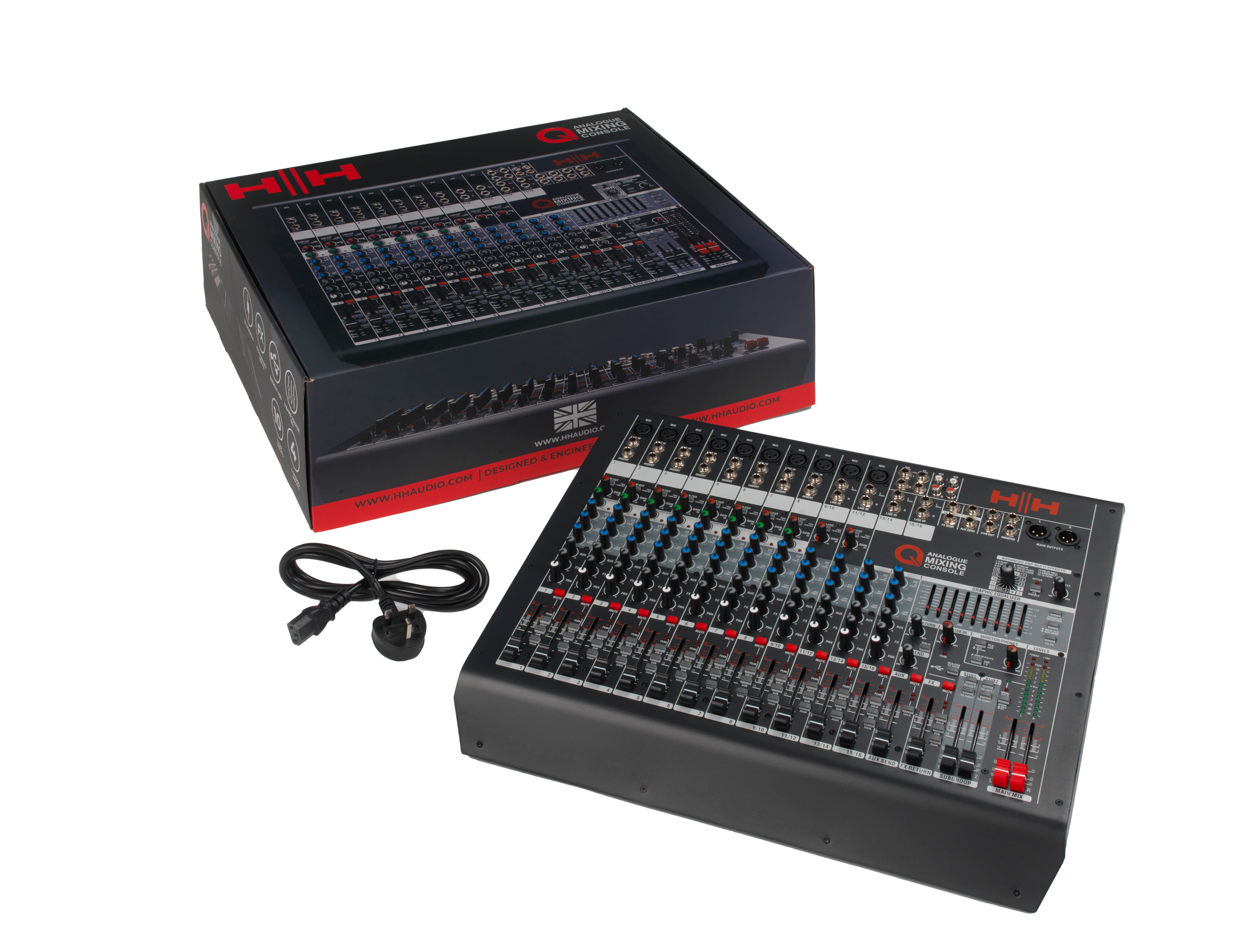 HH Electronics Q16FX – 16-kanalni analogni mikser za profesionalne sustave