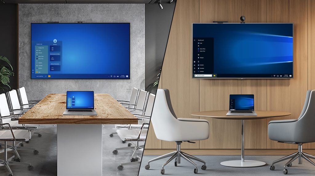 Bežični prijenos slike – povezivanje laptopa s projektorom bez HDMI kabela u sobi za sastanke