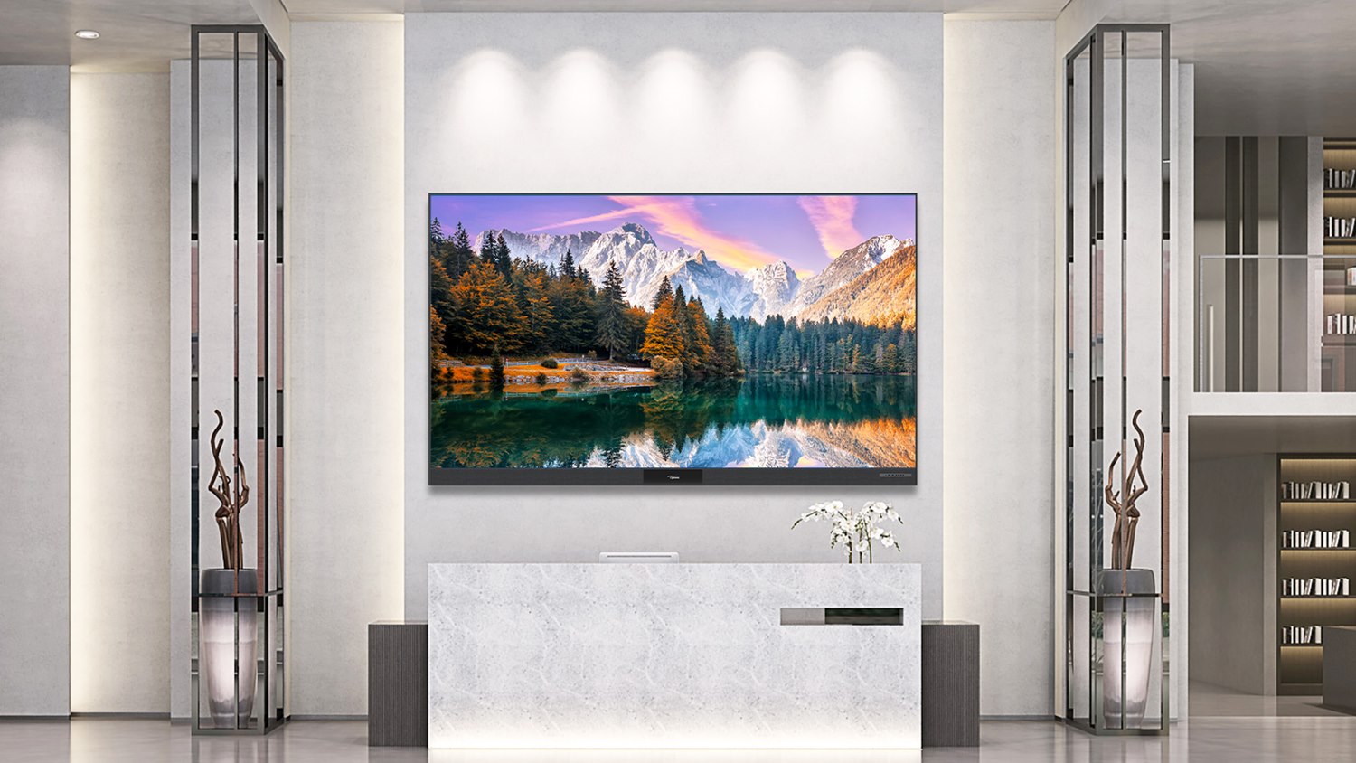 Optoma All-in-One LED ekran od 163 in�a u velikoj prostoriji za event ili konferenciju, veliki profesionalni LED zaslon