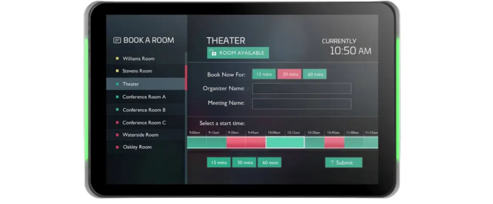 meeting room booking panel za upravljanje sastancima i rezervaciju konferencijskih prostorija