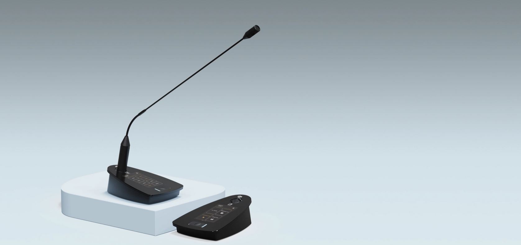 AUDAC NPM200 mre�ni paging mikrofon s touchscreen zaslonom za upravljanje zonama i audio sustavima