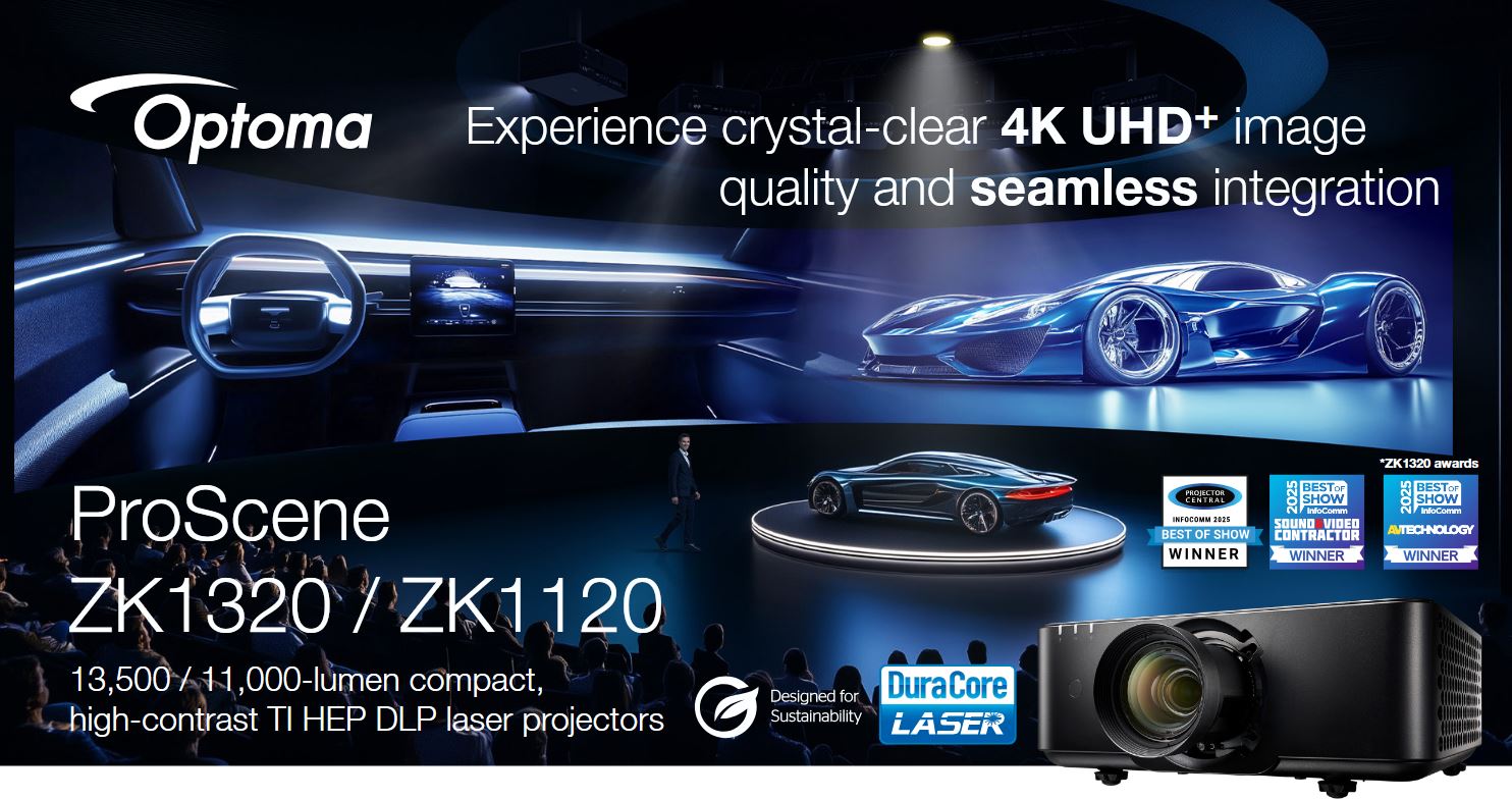 Optoma ZK1120 i ZK1320 4K laser projektori za profesionalne instalacije i evente