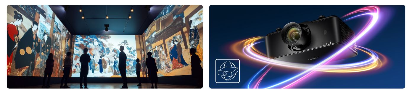 Profesionalni 4K projektor s integriranim warpingom i 360 rotacijom slike