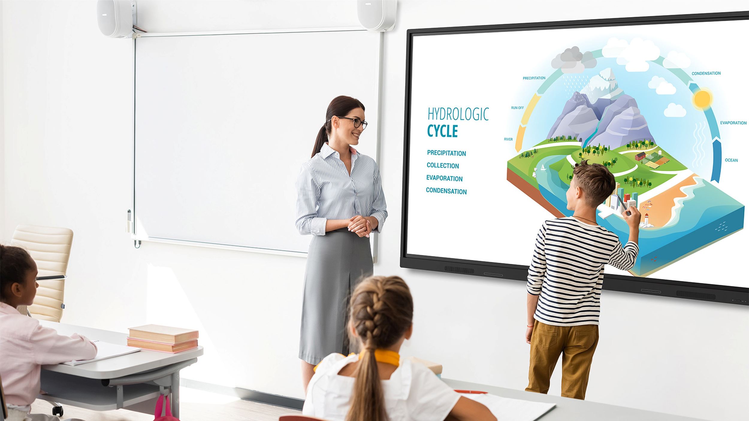 Optoma Creative Touch 1 Series interaktivni zaslon u modernoj u�ionici za digitalnu nastavu i suradnju u�enika