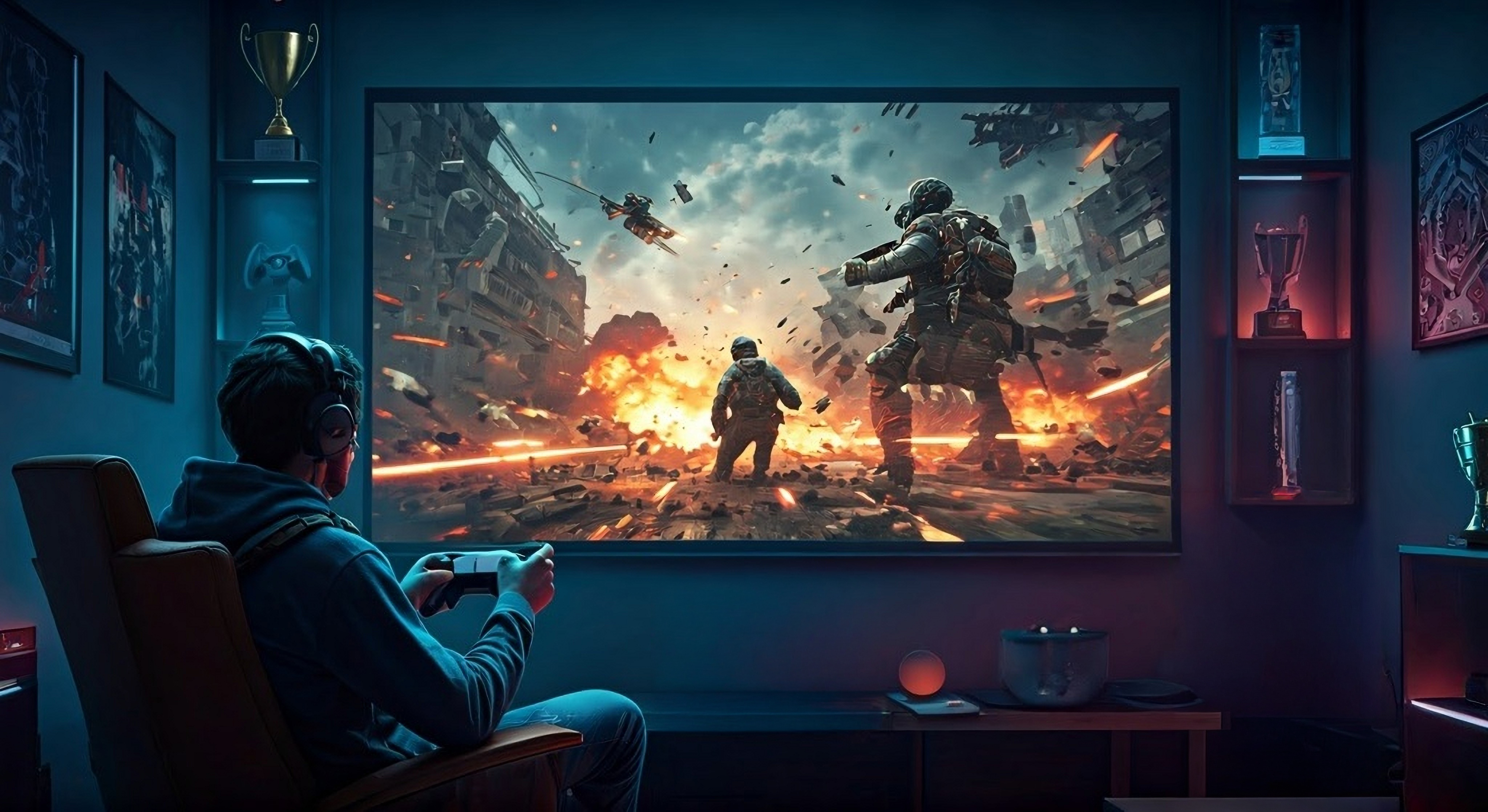 Gaming uz mini projektor i veliku projekcijsku sliku