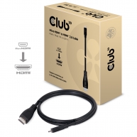 Kabel Club3d Micro HDMI - HDMI 2.0 4K60Hz bi-direcitional 1m