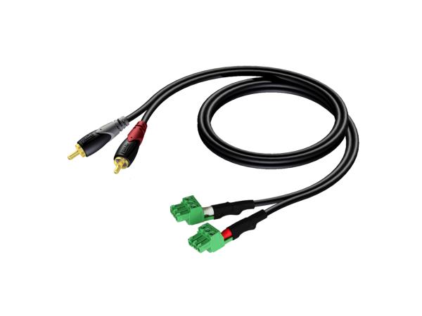 Balansirani linijski kabel Audac Procab CLA830-3m, 2 x terminal - 2 x terminal