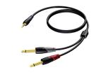 Kabel Procab CLA713-3m, 3.5 mm - 2x 6.3 mm