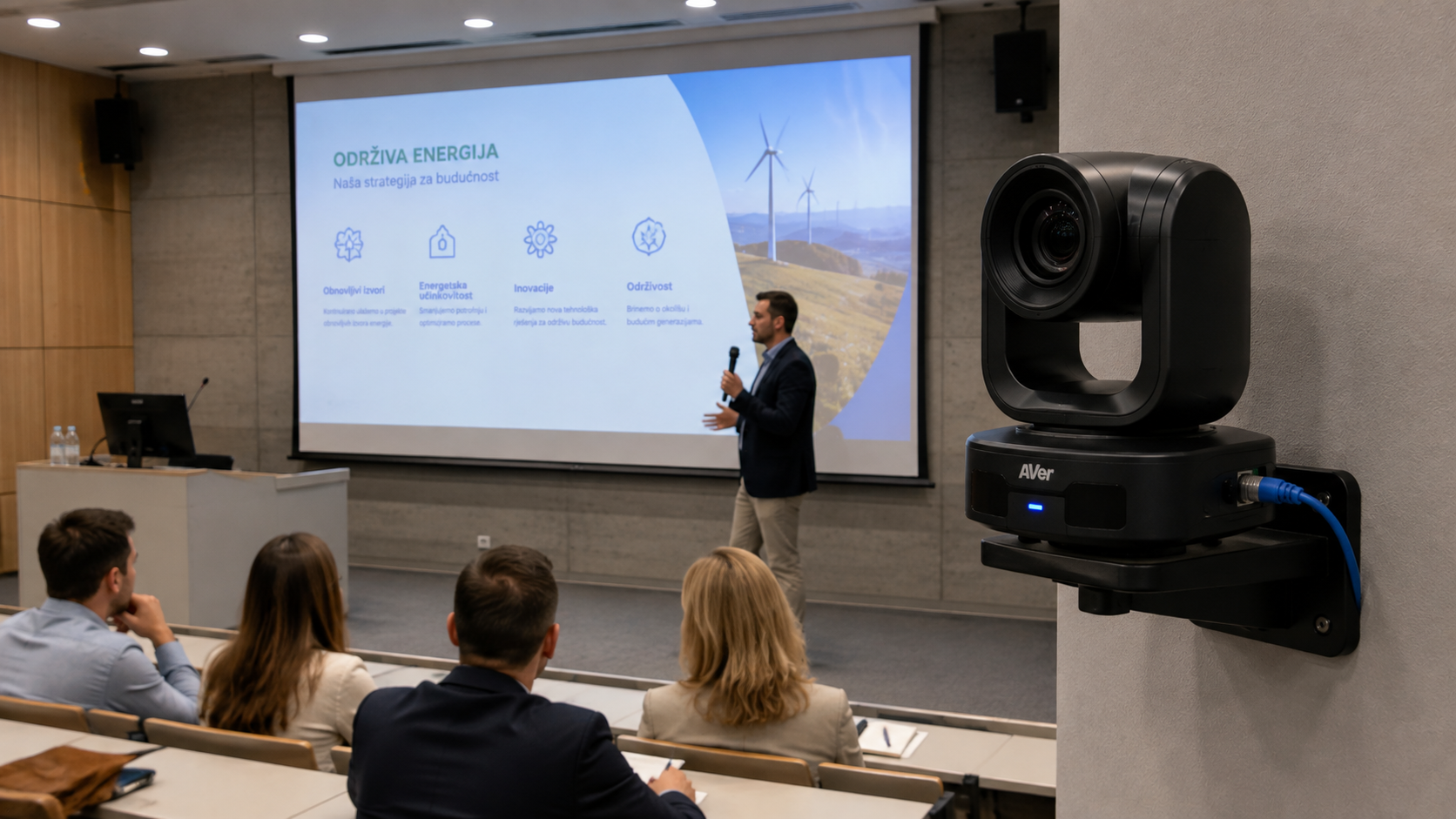 PTZ kamera s automatskim pra�enjem govornika tijekom predavanja