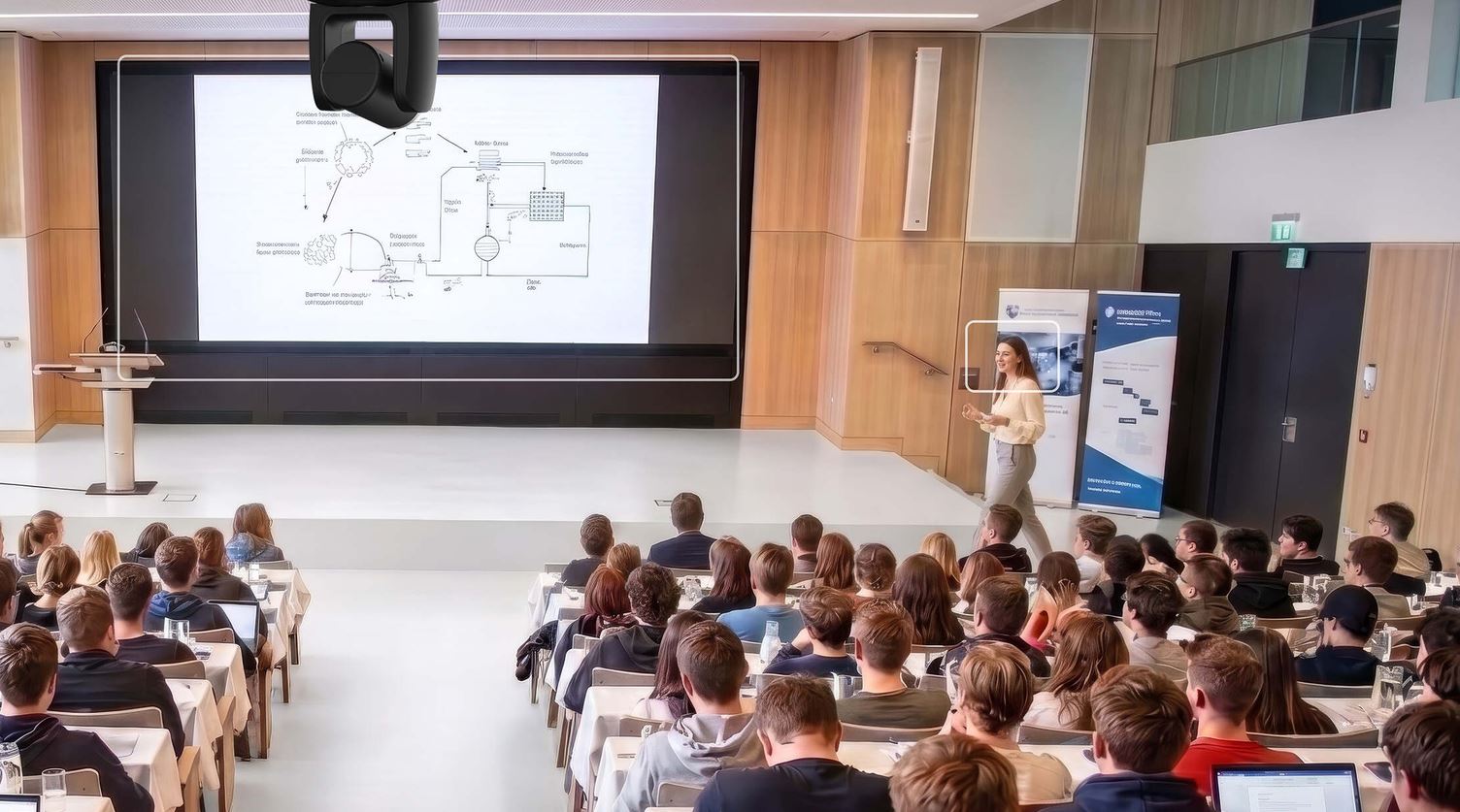 Predavaonica s AI PTZ kamerom za automatsko snimanje predavanja