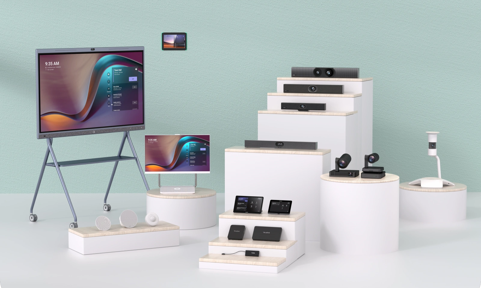 Yealink profesionalni video konferencijski sustav s USB kamerom, mikrofonskim nizom i touch kontrolerom za jasnu sliku i zvuk u konferencijskim prostorima.